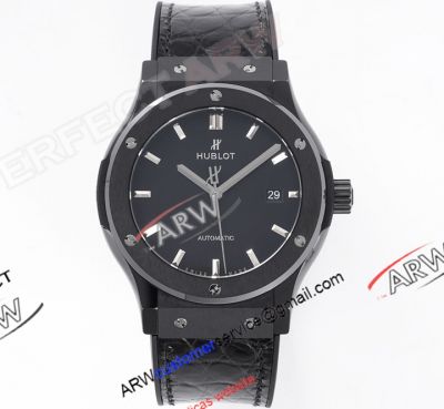GS Factory Hublot Classic Fusion Super Clone Black Ceramic Case Black Dial Watch